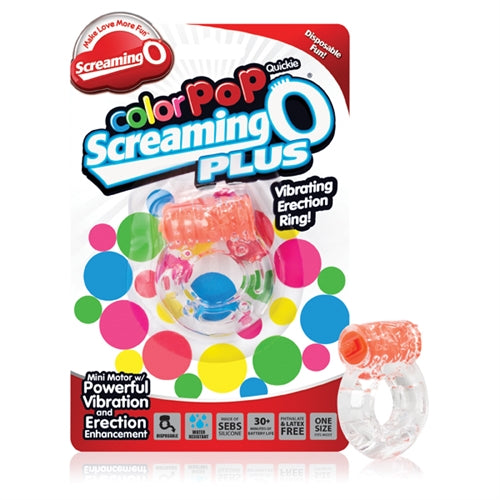 Screaming O Quickie Plus Vibrating Erection Ring – Orange