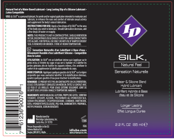 ID Silk Water and Silicone Blend Lubricant 2.2 Oz – Non-Staining, Latex Free
