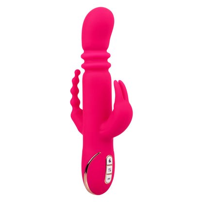 Jack Rabbit Signature Heated Silicone Triple Fantasy Rabbit – Pink