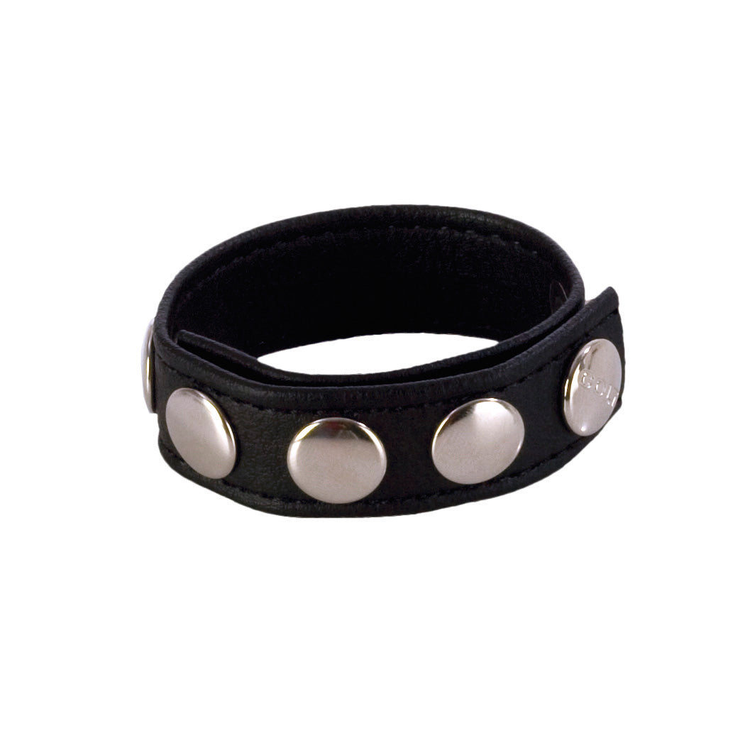 CalExotics Colt Adjustable 5 Snap Leather Strap - Black