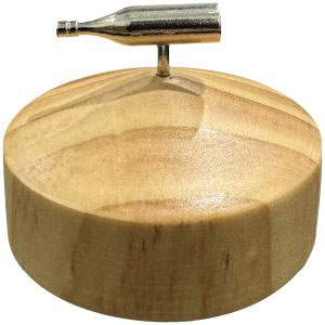 Kheper Games Spin the Bottle Game – Metal Bottle with Wooden Base