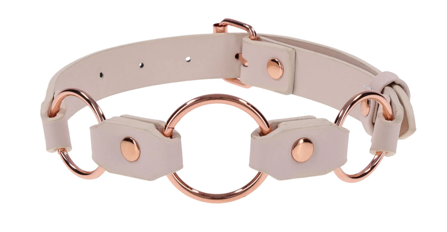 Sportsheets Peaches 'N CreaMe Ring Day Collar – Faux Leather – Peach