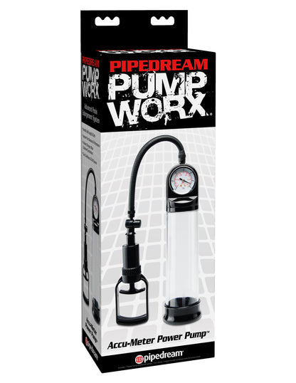 Pipedream Pump Worx Accu-Meter Power Pump - Black