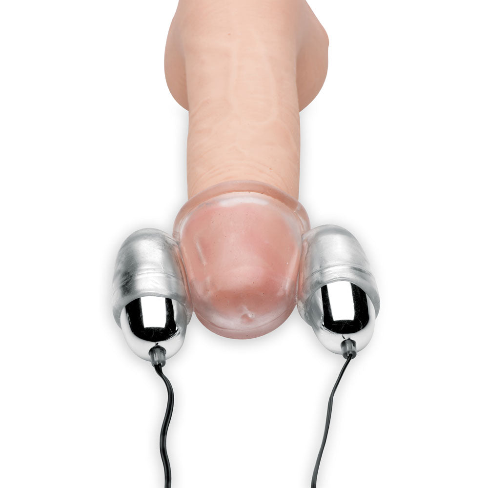 XR Brands Clear Multi-Speed Vibrating Head Teaser with Wired Remote