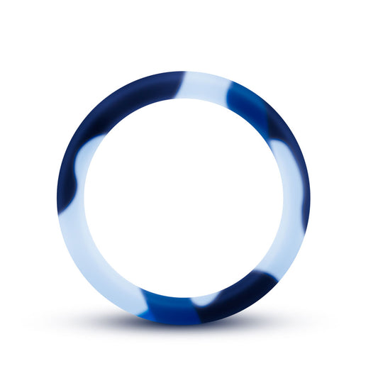 Blush Performance Silicone Camo Cock Ring – Blue Camouflage