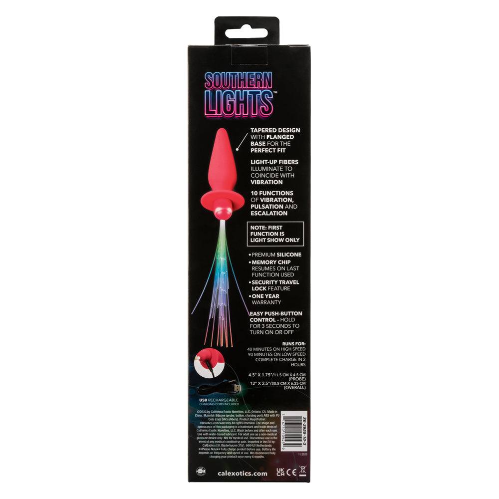 Southern Lights Vibrating Light Up Anal Probe - Pink