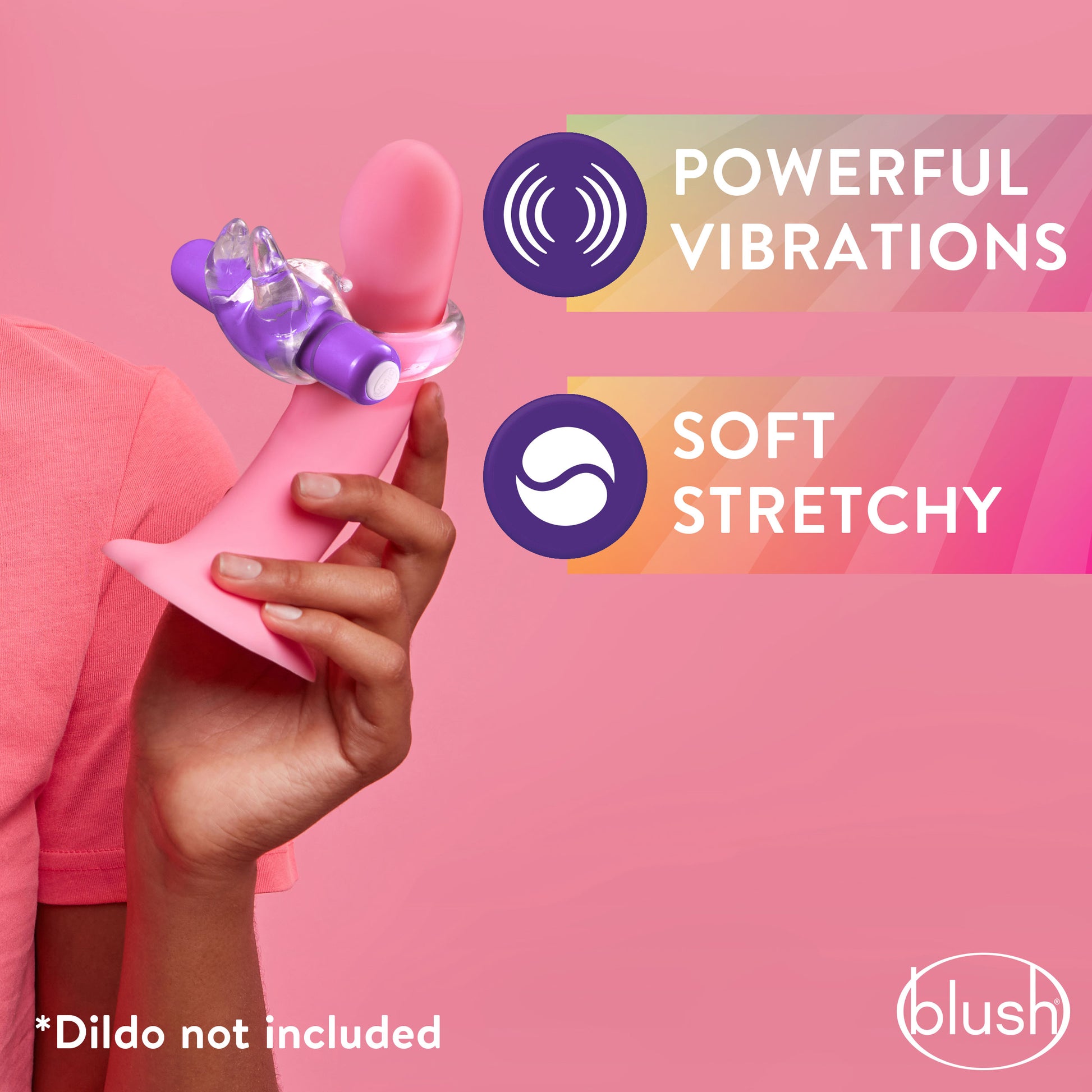 Blush Play With Me Bull Vibrating C-Ring - Purple