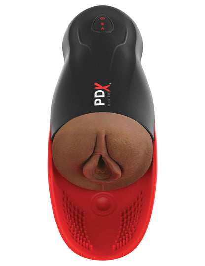 PDX Elite Fuck-O-Matic 2 Multi-Function Stroker with Pulsation - Brown