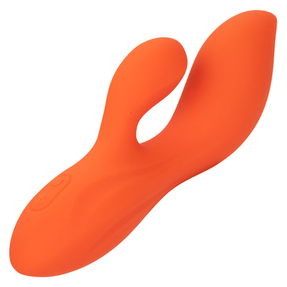 CalExotics Stella Liquid Silicone Dual Teaser - Orange - G-Spot and Clitoral Stimulation