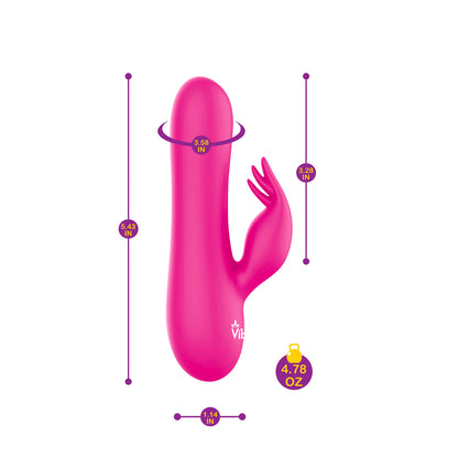 Viben Freyja Mini Triple Ticklers Rabbit Vibe – Hot Pink