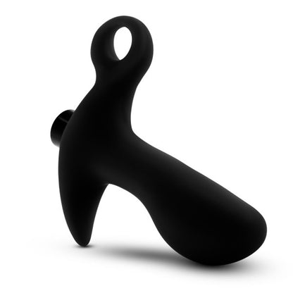 Anal Adventures Platinum Silicone Vibrating Prostate Massager - Black