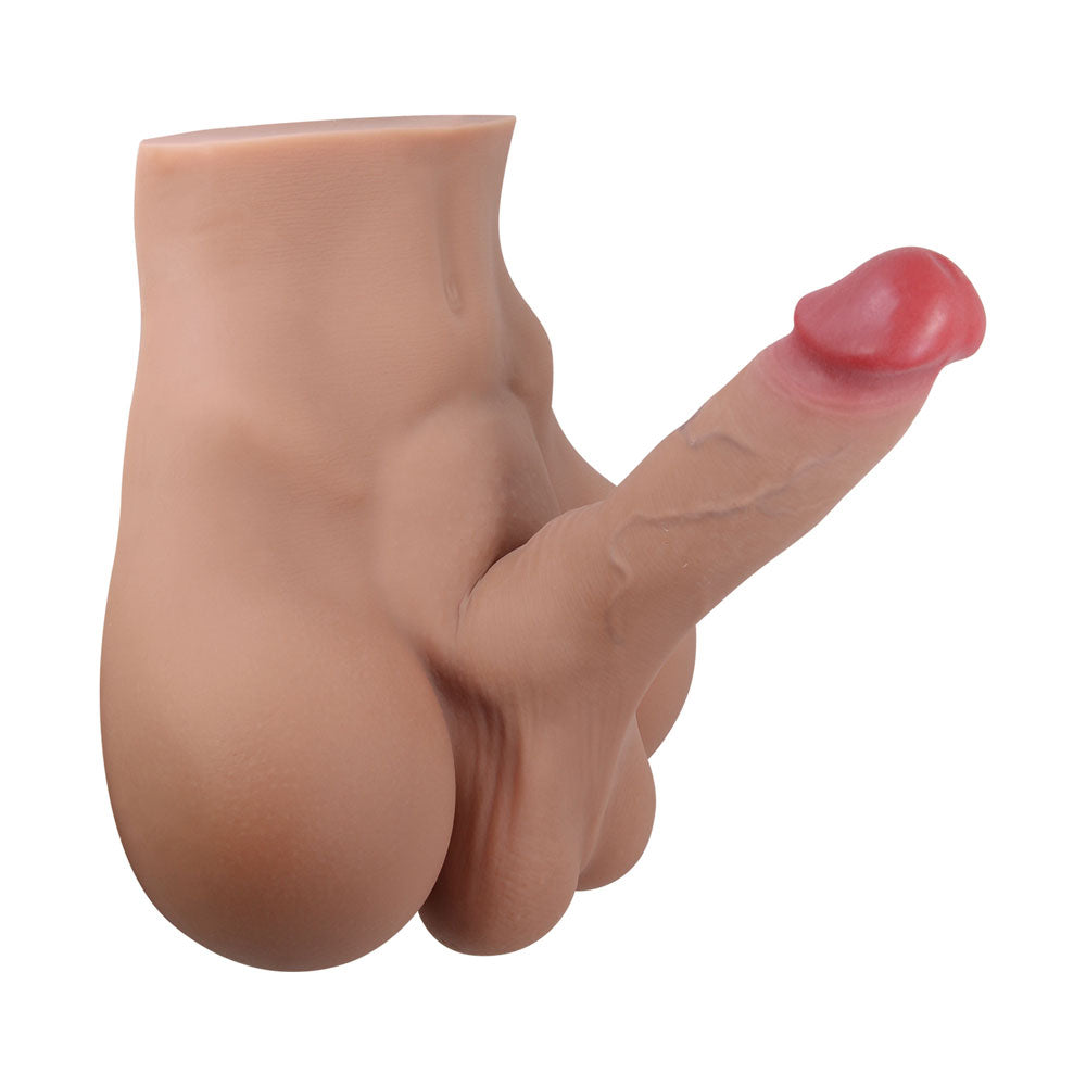 Crazy Bull Rhyne Masturbator - Bendable Waterproof Realistic Tan