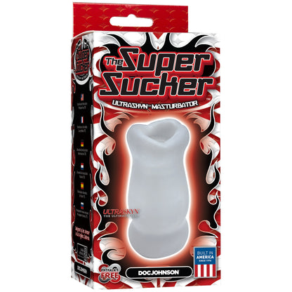 Doc Johnson Super Sucker Ultraskyn Masturbator – Clear – Real-Mouth Sensation