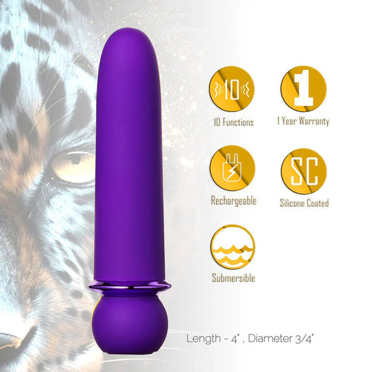 Maia Novelties Jaguar Rechargeable Vibrating Bullet - Purple