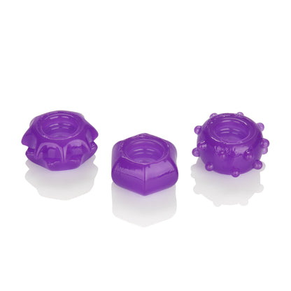 CalExotics Reversible Ring Set - Purple - 3-Ring Support Set
