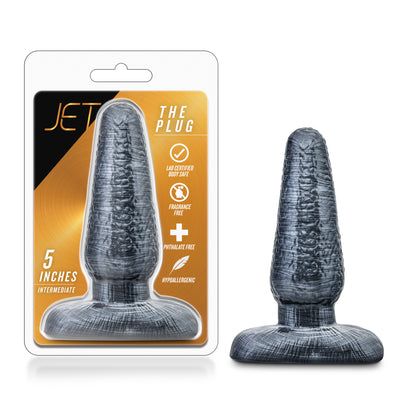 Jet The Plug Soft Butt Plug with Suction Base – Black