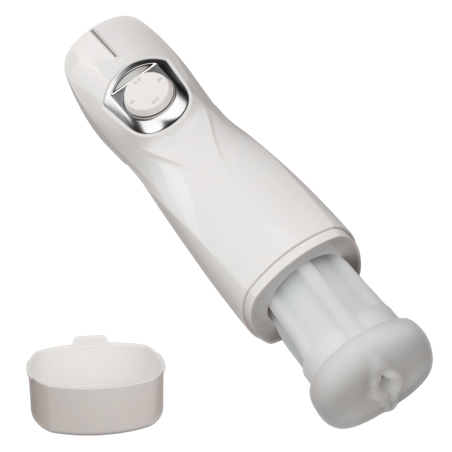 CalExotics Optimum Power Life-like Pulsar Stroker - White - Multi-Function Rechargeable Device