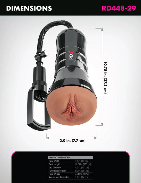 Pipedream Super Sucker XXL Stroker - Brown - Realistic Suction Control
