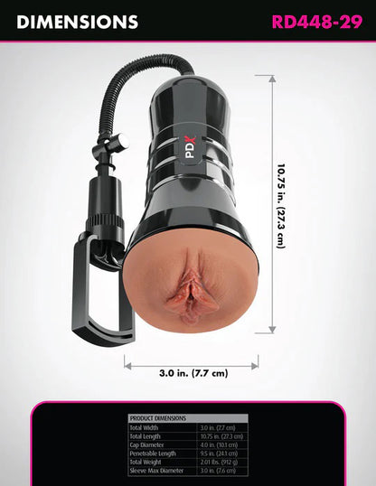 Pipedream Super Sucker XXL Stroker - Brown - Realistic Suction Control
