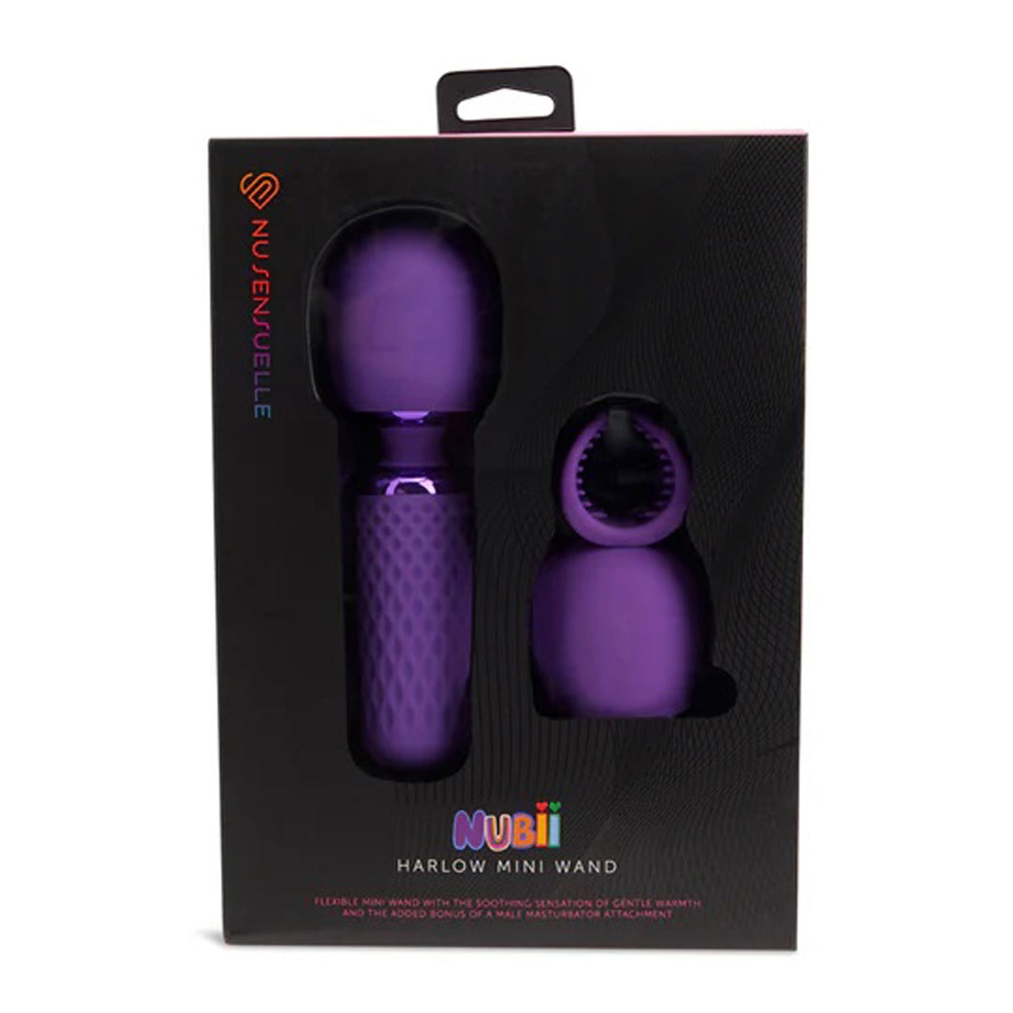 Nu Sensuelle Harlow Mini Wand - Multi-Speed Vibrating Massager - Purple