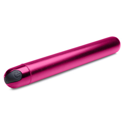 XR Brands 10x Slim Metallic Bullet - Pink - Waterproof Rechargeable Vibrator