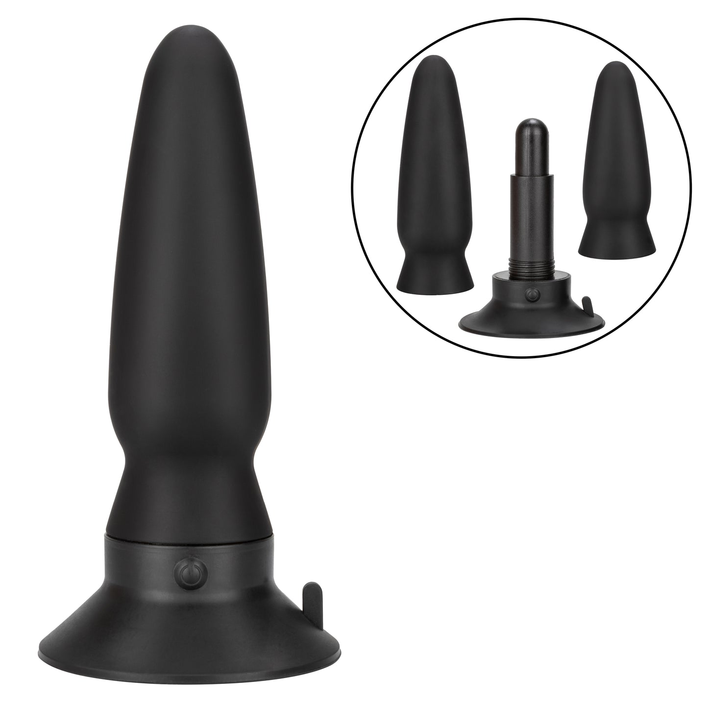 CalExotics Eclipse Interchangeable Probe Set with Vibrating Base – Black