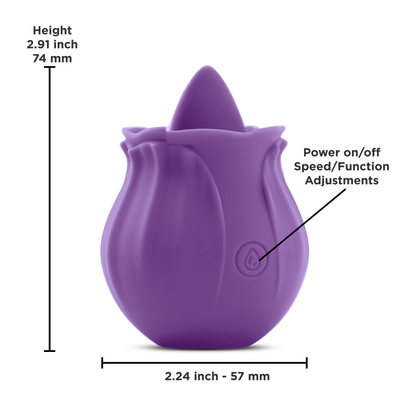 Inya Kiss Clitoral Stimulator with Rapid Tongue Vibrations - Purple