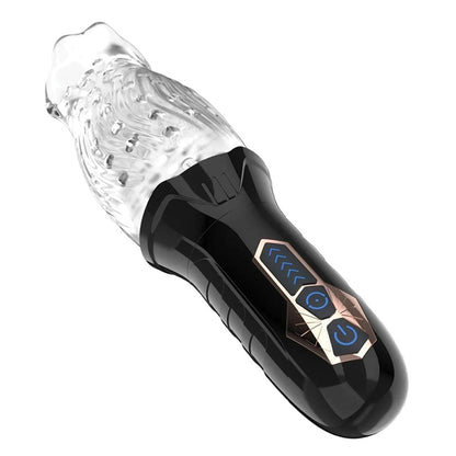 The Male Rose Gawk Gawk 3000 Vibrating Rotating Masturbator - Clear