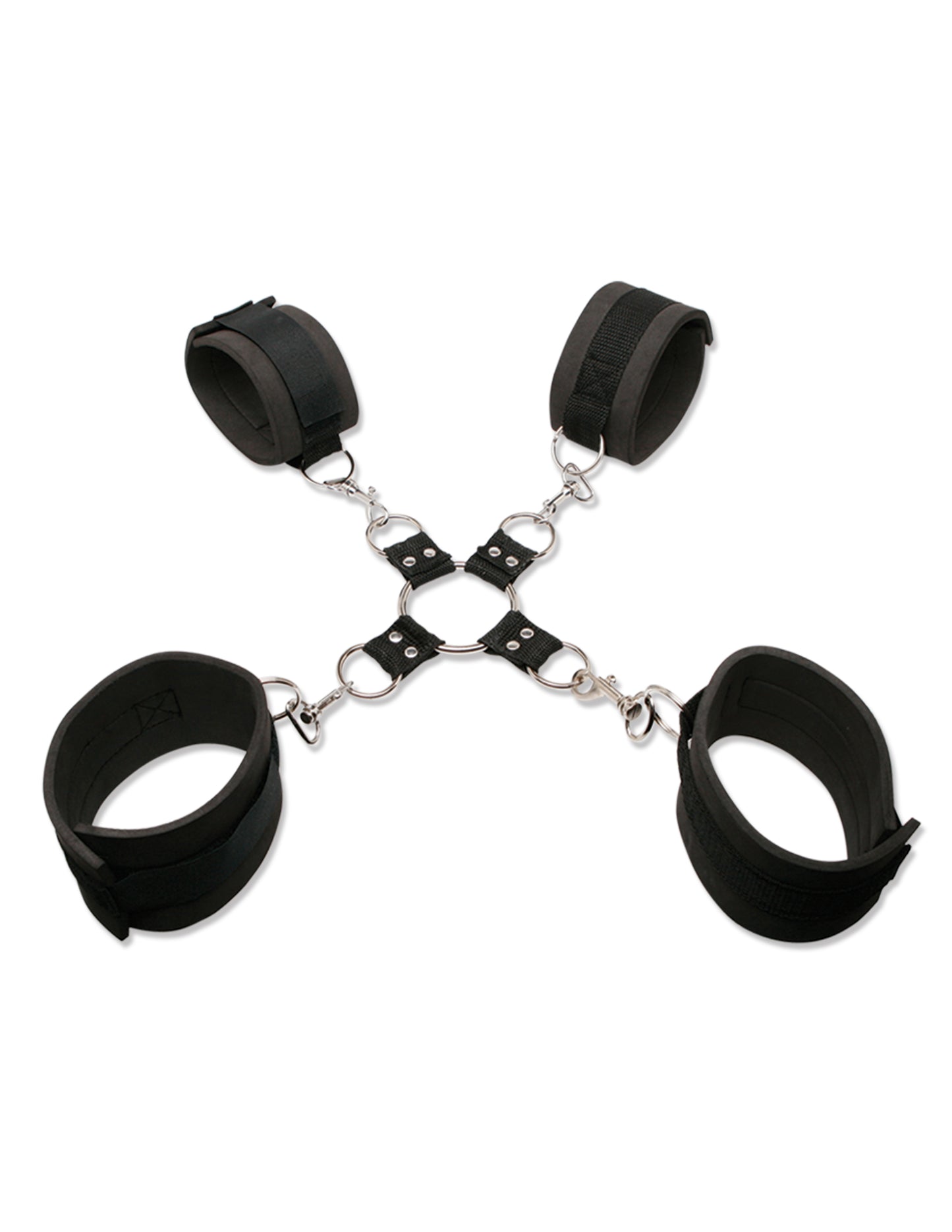 Pipedream Fetish Fantasy Series Extreme Hog-Tie Kit – Black – Neoprene Cuffs