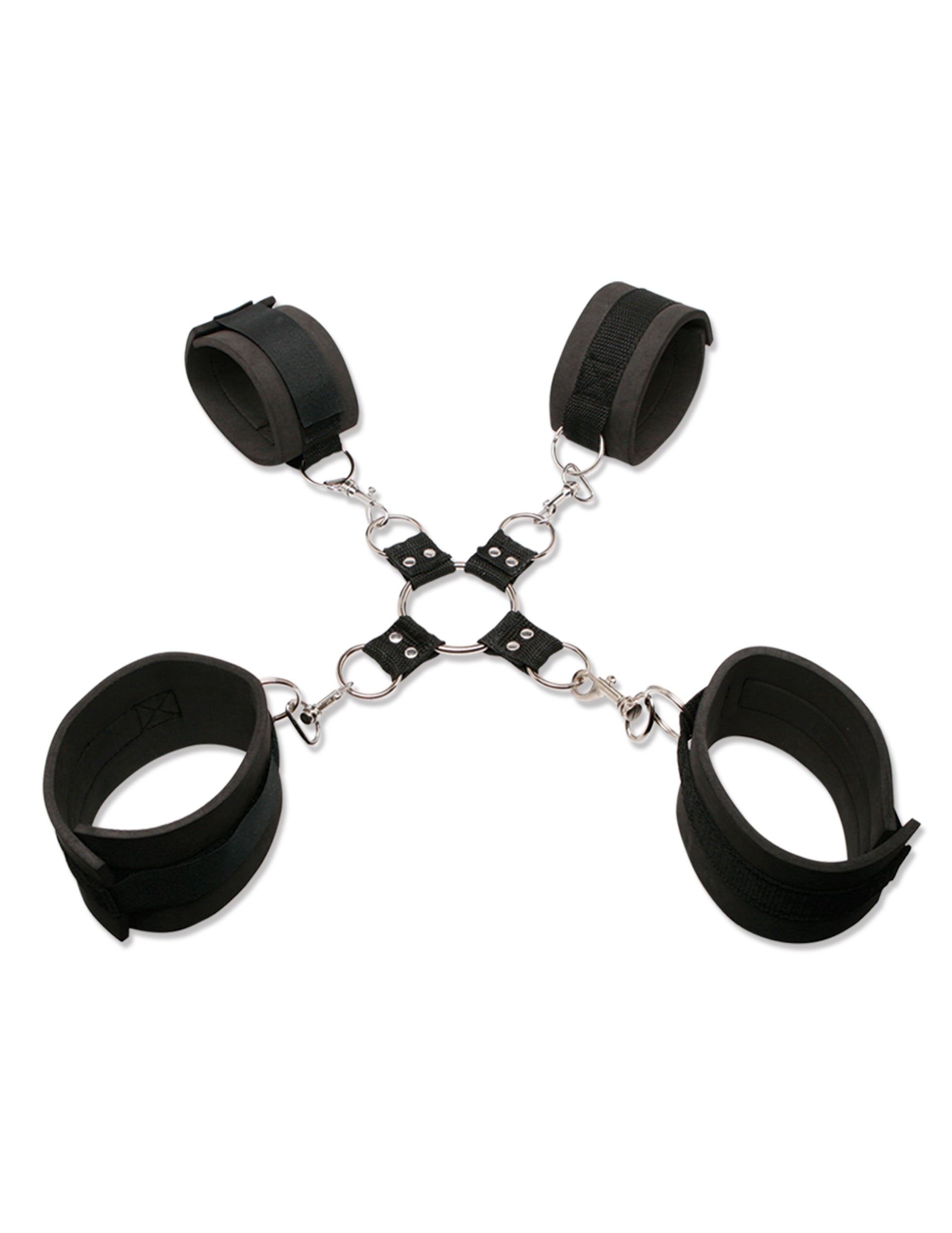Pipedream Fetish Fantasy Series Extreme Hog-Tie Kit – Black – Neoprene Cuffs