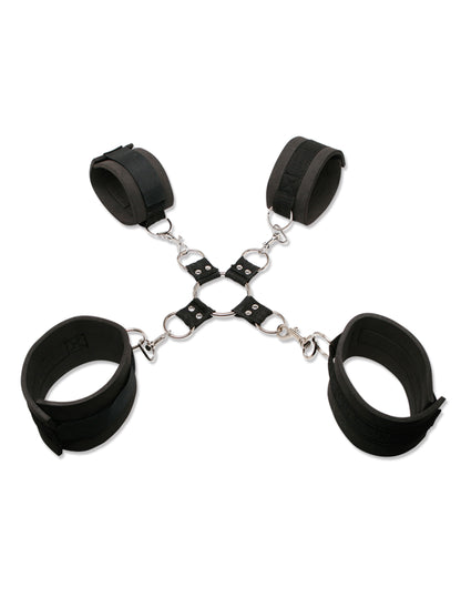 Pipedream Fetish Fantasy Series Extreme Hog-Tie Kit – Black – Neoprene Cuffs