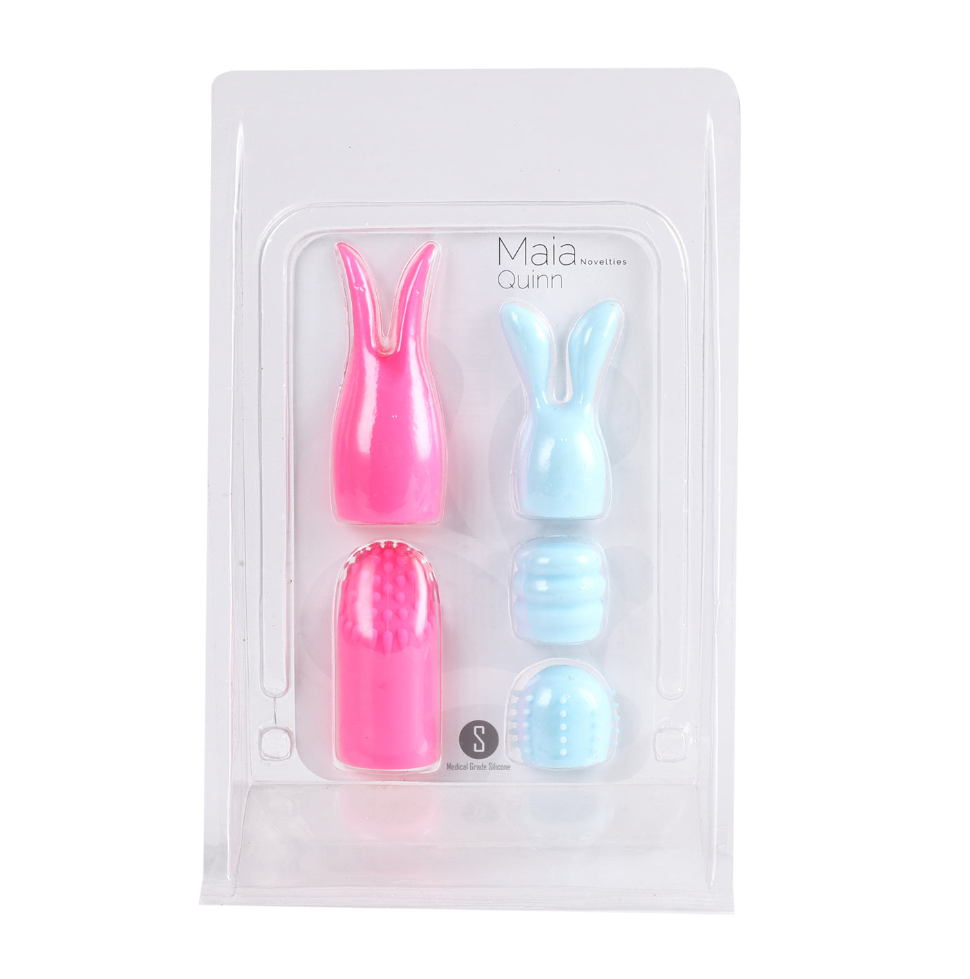 Maia Novelties Quinn 5 Piece Silicone Attachments – Pink/Blue