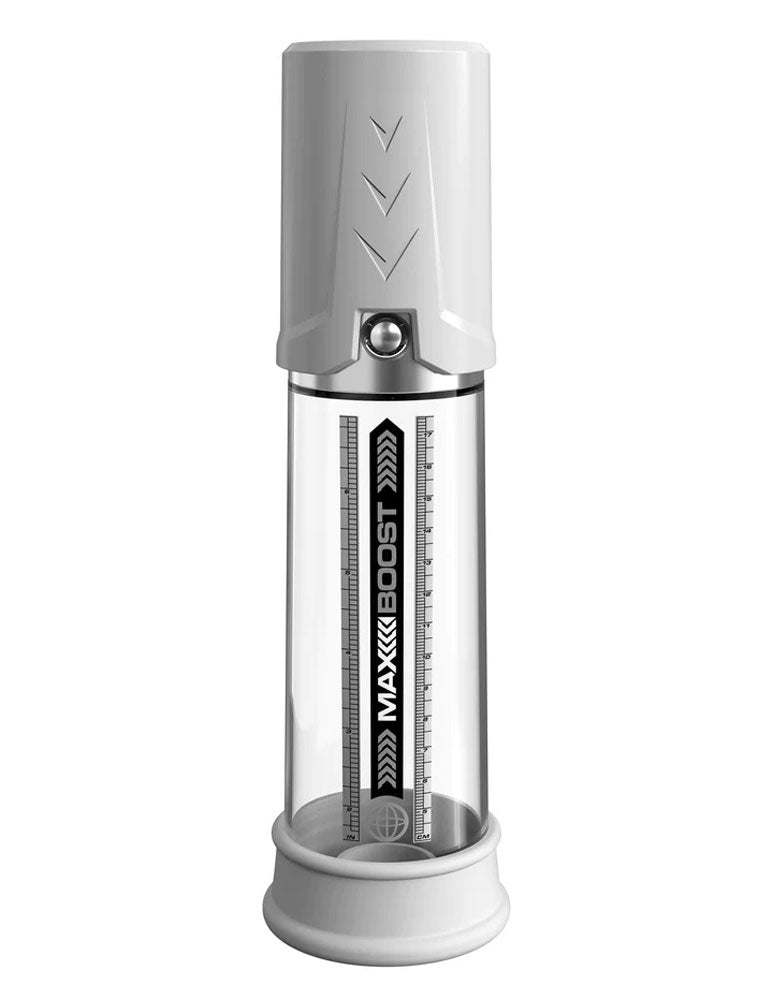 Pipedream Max Boost Penis Pump – Manual Piston-Action Suction Device – White