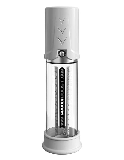 Pipedream Max Boost Penis Pump – Manual Piston-Action Suction Device – White
