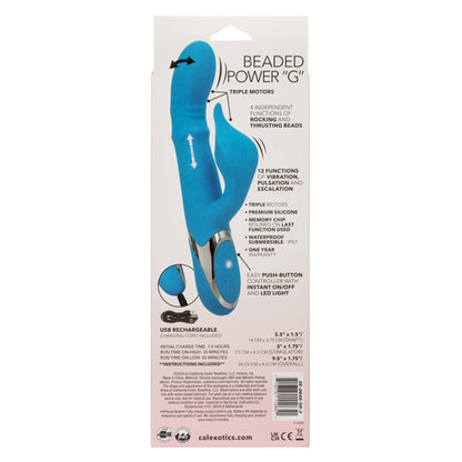 CalExotics Enchanted Beaded Power G Massager – Blue