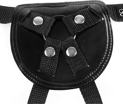 Pipedream Fetish Fantasy Series Stay-Put Harness - Black - Adjustable with Silicone O-Rings