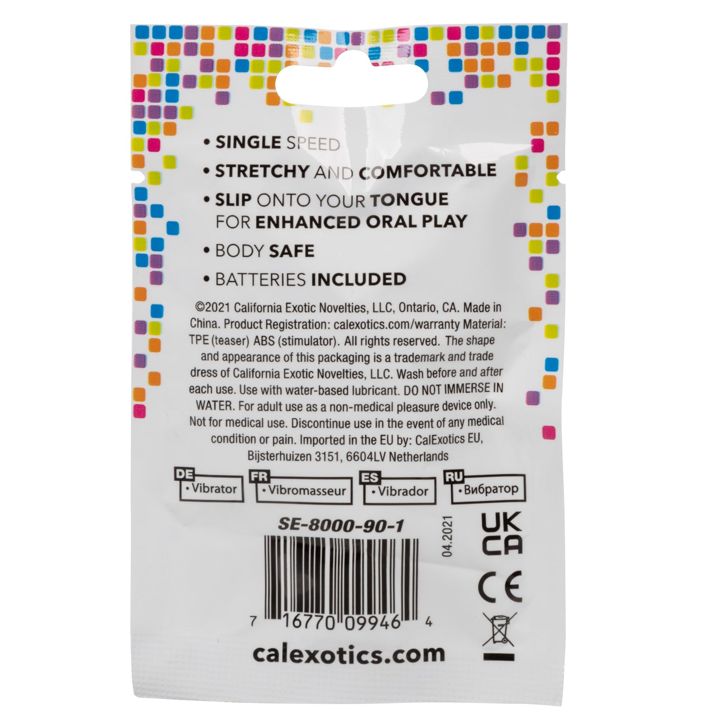 CalExotics Foil Pack Vibrating Tongue Teaser – Pink