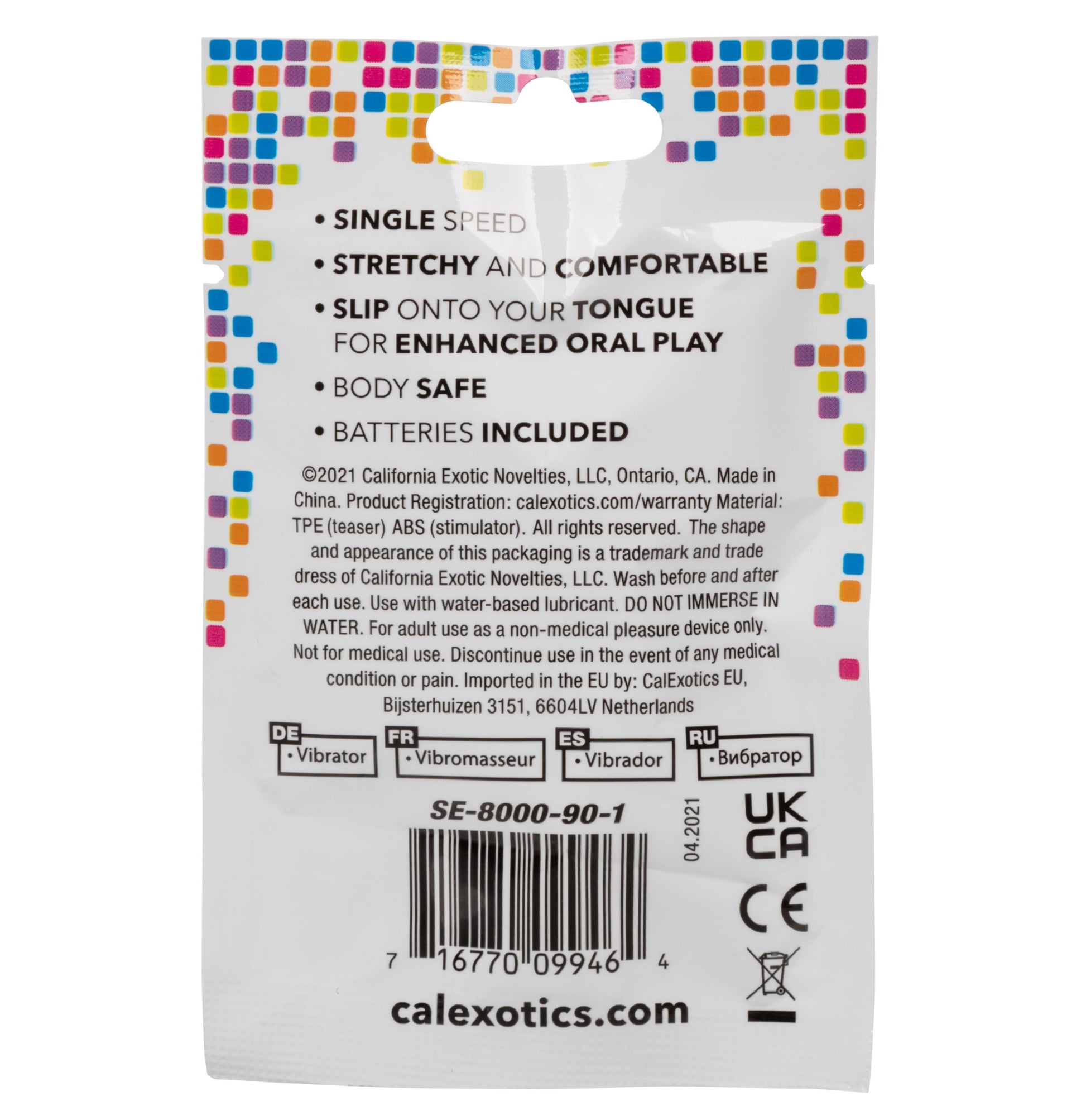 CalExotics Foil Pack Vibrating Tongue Teaser – Pink