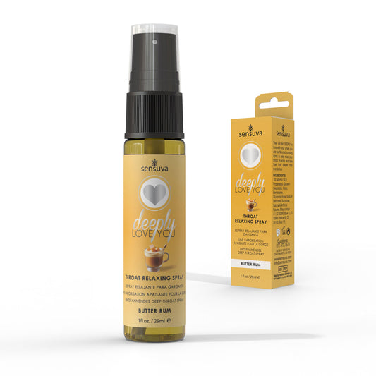 Sensuva Deeply Love You Throat Relaxing Spray – Butter Rum – 1 Fl. Oz.