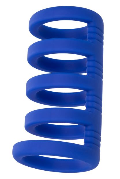 CalExotics Admiral Xtreme Cock Cage – Blue – Liquid Silicone Enhancer