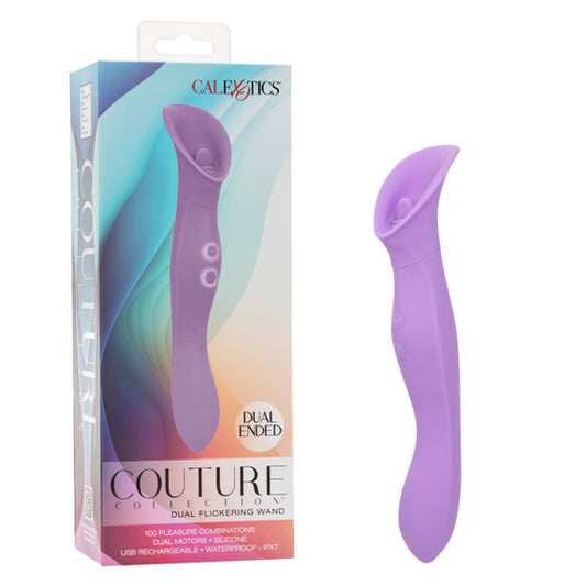CalExotics Couture Collection Dual Flickering Wand – Purple – Dual-Ended Massager