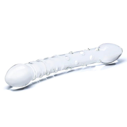 Electric Novelties Double Trouble Glass Dildo – Clear – Dual-Ended for G-spot and P-spot Stimulation