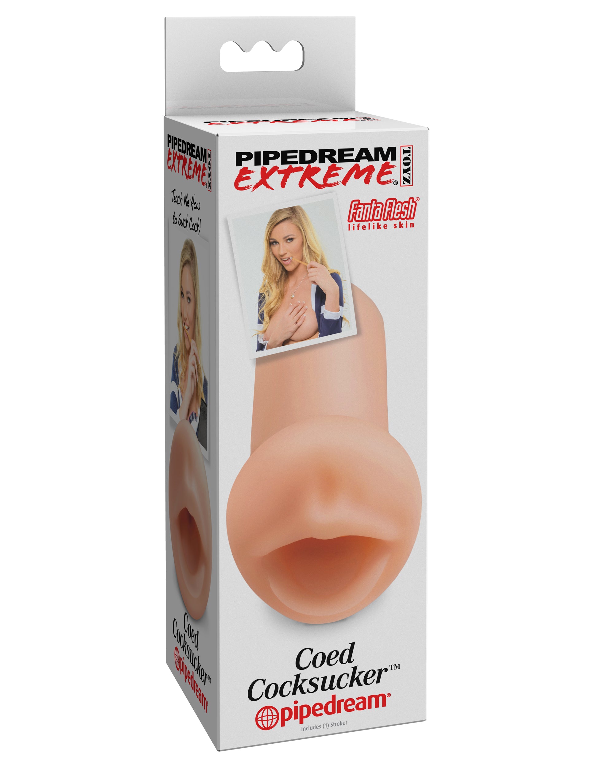 Pipedream Coed Cocksucker Stroker – Ultra Realistic, Beige