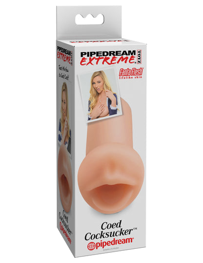 Pipedream Coed Cocksucker Stroker – Ultra Realistic, Beige