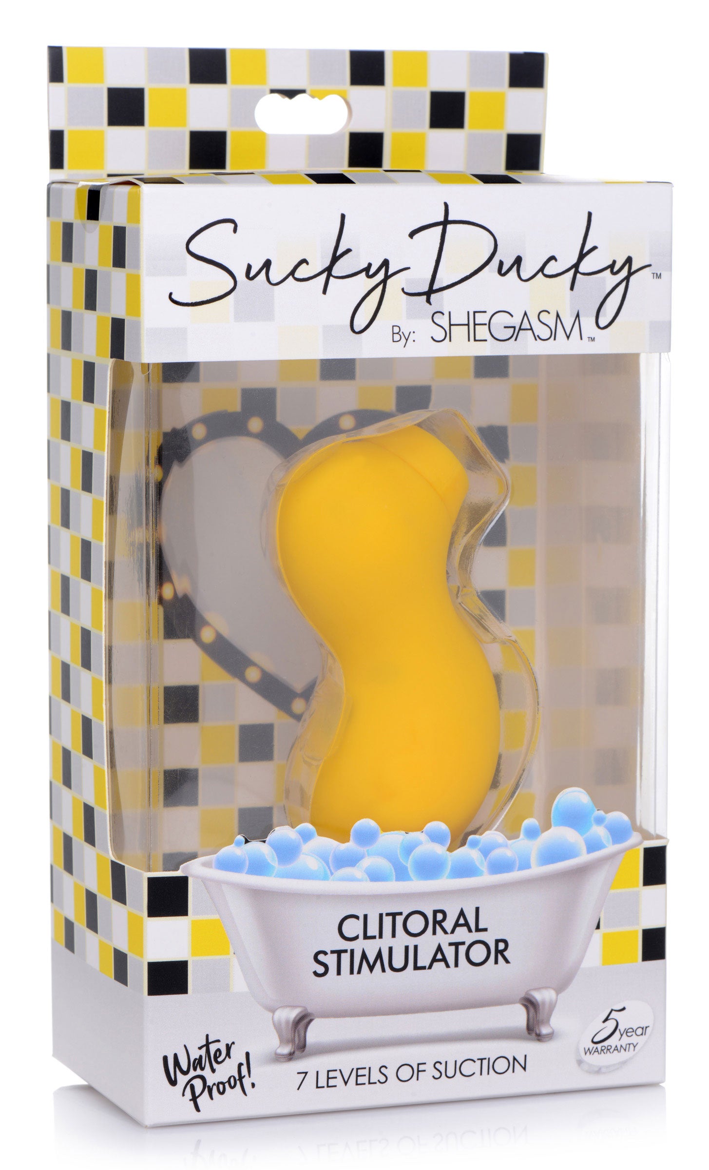 Sucky Ducky Silicone Clitoral Stimulator - Yellow - Multi-Speed and Waterproof