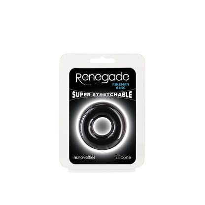 Renegade Fireman Ring - Medium - Black - Soft Liquid Silicone