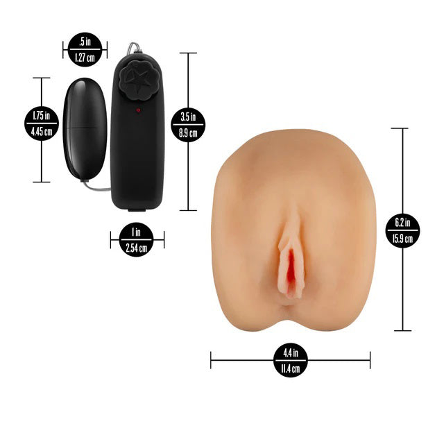 Enlust Camila Life-Sized Masturbator with Dual Openings and Vibrating Bullet - Beige