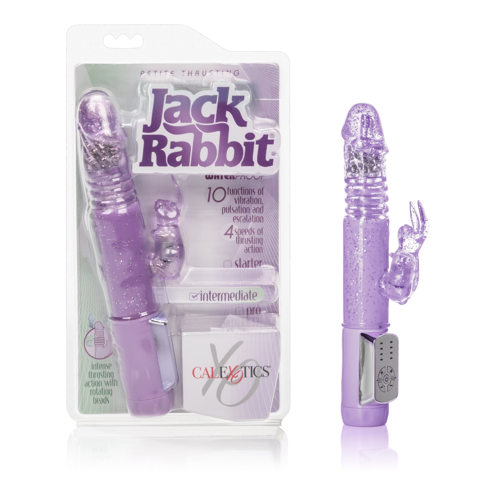 CalExotics Petite Thrusting Jack Rabbit – Purple – Multi-Function Vibrator
