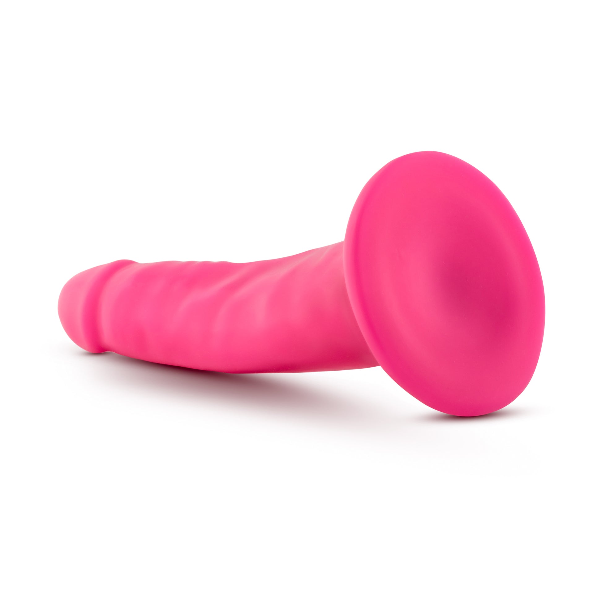Blush Neo 5.5 Inch Dual Density Cock - Neon Pink - Realistic Design with Suction Cup Base