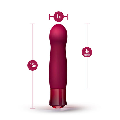 Oh My Gem Classy Garnet Vibrator with 10 Vibrating Functions - Fuchsia